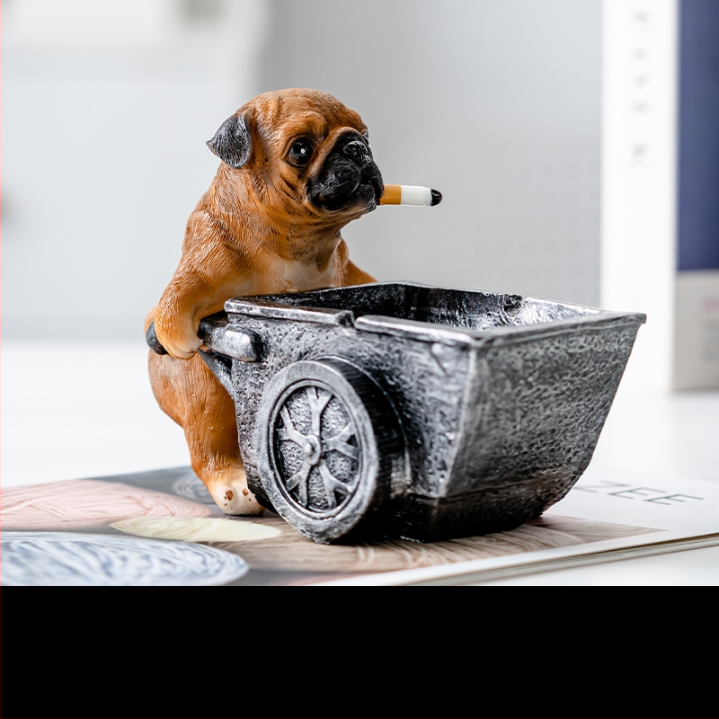 Scrumieră din rășină, stil Nordic, cu capac, pentru casă și birou