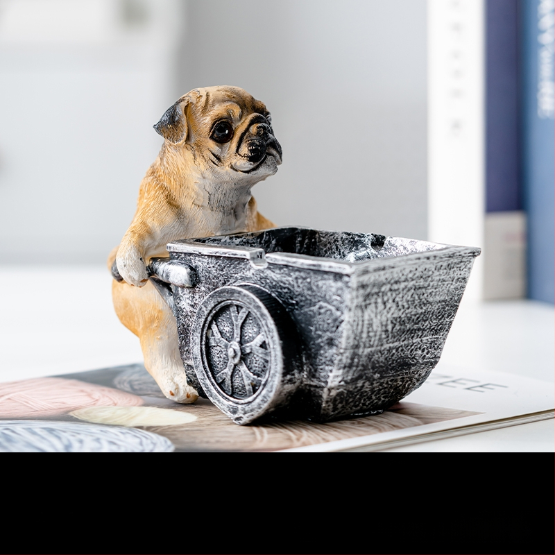 Scrumieră din rășină, stil Nordic, cu capac, pentru casă și birou