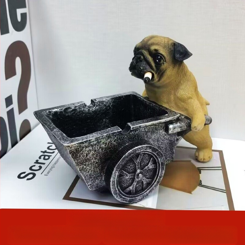 Scrumieră din rășină, stil Nordic, cu capac, pentru casă și birou