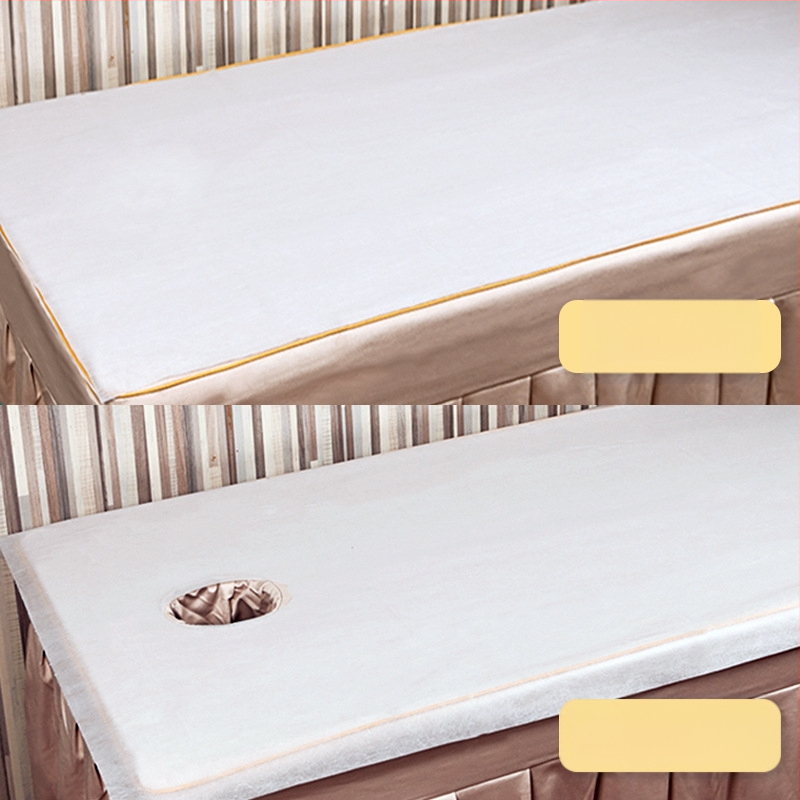 100 vienreizējās lietošanas gultas palagi no nešķiedētā auduma, pastiprināti, piemēroti skaistumkopšanas salonam, masāžai un viesnīcām