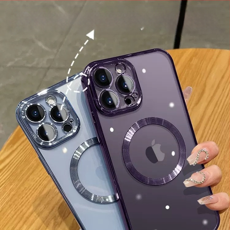 Skaidrus TPU galinis dėklas iPhone 16 Pro Max su MagSafe — belaidis įkrovimas, atsparus kritimui, pritaikomas