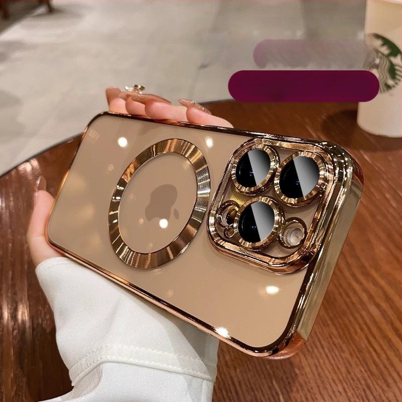 Skaidrus TPU galinis dėklas iPhone 16 Pro Max su MagSafe — belaidis įkrovimas, atsparus kritimui, pritaikomas