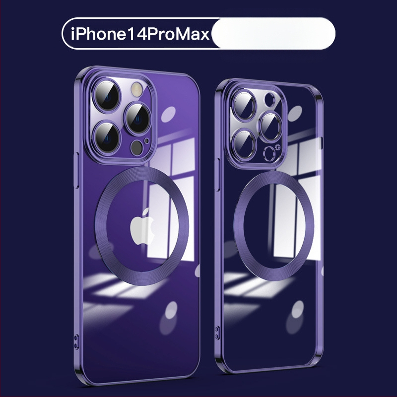 Skaidrus TPU galinis dėklas iPhone 16 Pro Max su MagSafe — belaidis įkrovimas, atsparus kritimui, pritaikomas