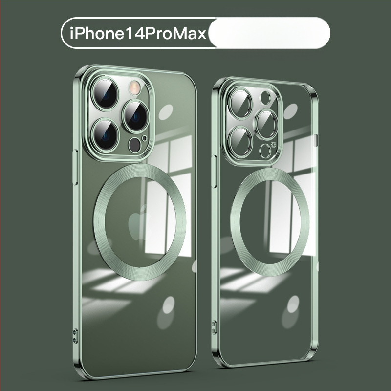 Skaidrus TPU galinis dėklas iPhone 16 Pro Max su MagSafe — belaidis įkrovimas, atsparus kritimui, pritaikomas