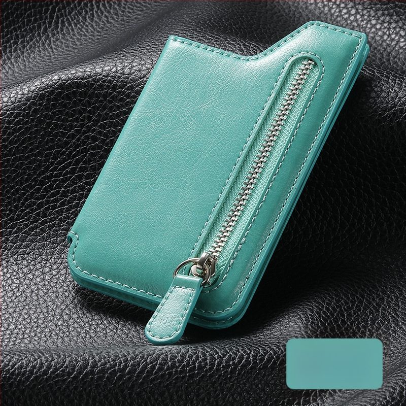 Mitmefunktsiooniline PU naha kaardikaas magnetilise autohoidjaga ja müntide taskuga