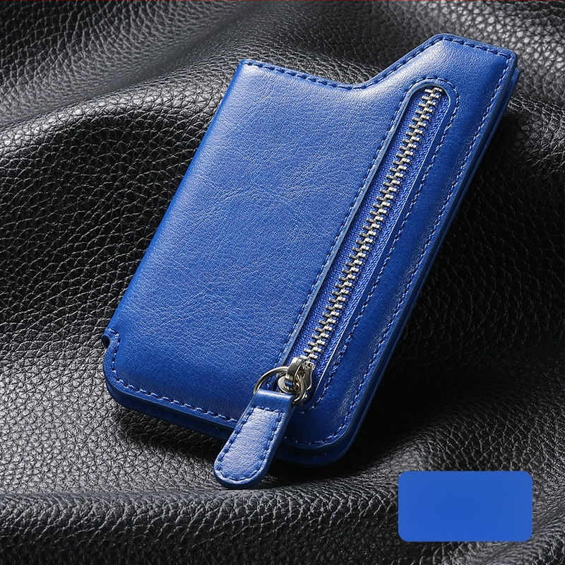 Mitmefunktsiooniline PU naha kaardikaas magnetilise autohoidjaga ja müntide taskuga