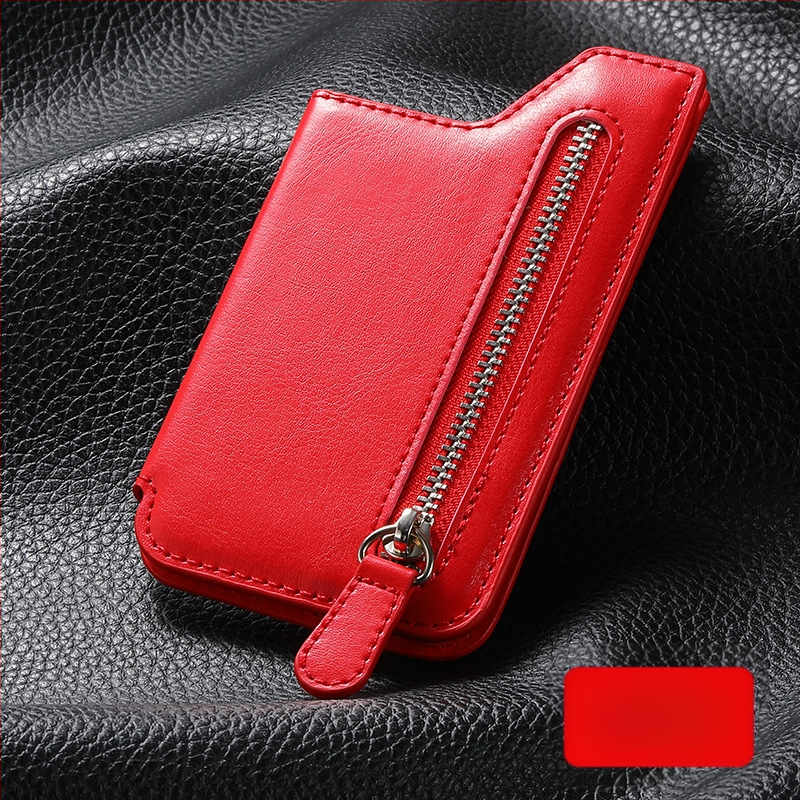 Mitmefunktsiooniline PU naha kaardikaas magnetilise autohoidjaga ja müntide taskuga