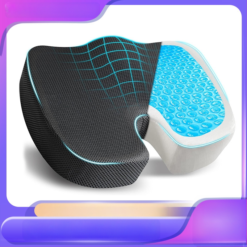 У-образена възглавничка за офис стол с мрежеста повърхност и пълнеж memory foam, дишаща