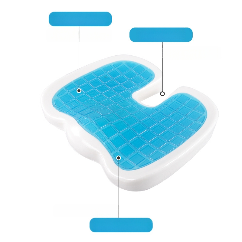 У-образена възглавничка за офис стол с мрежеста повърхност и пълнеж memory foam, дишаща