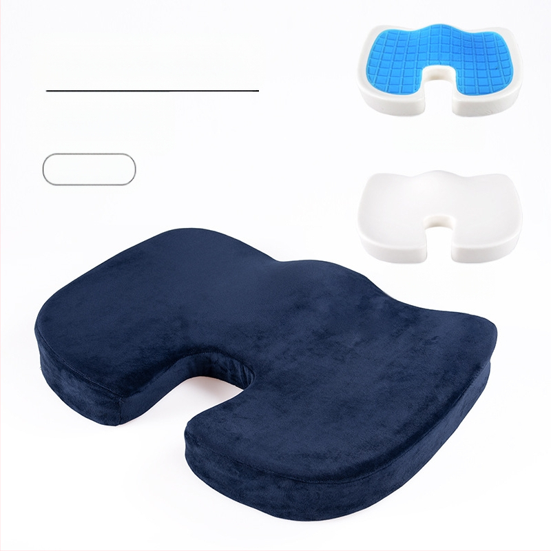 У-образена възглавничка за офис стол с мрежеста повърхност и пълнеж memory foam, дишаща