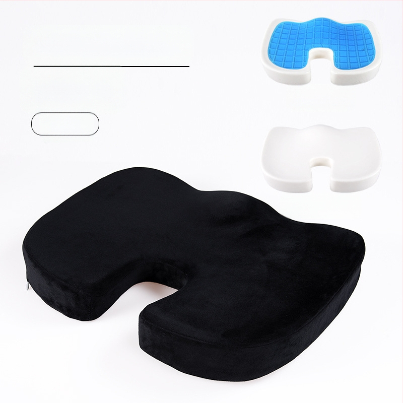 У-образена възглавничка за офис стол с мрежеста повърхност и пълнеж memory foam, дишаща