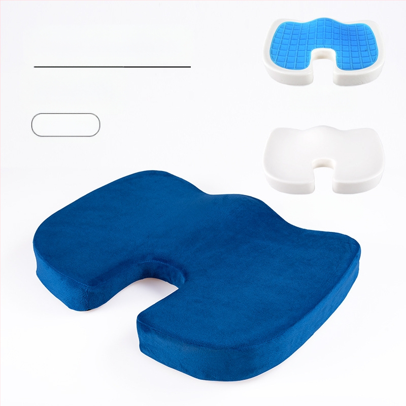 У-образена възглавничка за офис стол с мрежеста повърхност и пълнеж memory foam, дишаща