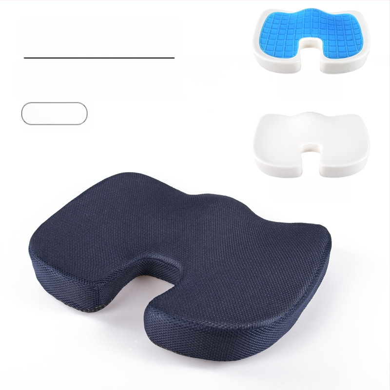 У-образена възглавничка за офис стол с мрежеста повърхност и пълнеж memory foam, дишаща