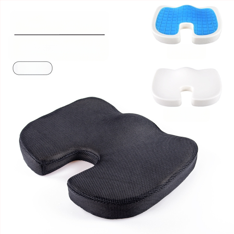 У-образена възглавничка за офис стол с мрежеста повърхност и пълнеж memory foam, дишаща