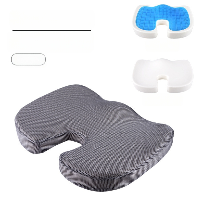 У-образена възглавничка за офис стол с мрежеста повърхност и пълнеж memory foam, дишаща