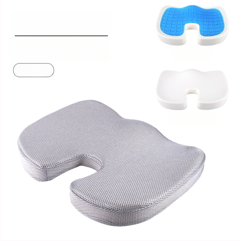 У-образена възглавничка за офис стол с мрежеста повърхност и пълнеж memory foam, дишаща
