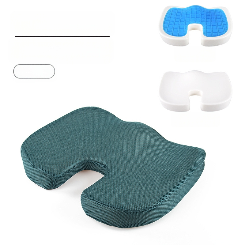 У-образена възглавничка за офис стол с мрежеста повърхност и пълнеж memory foam, дишаща