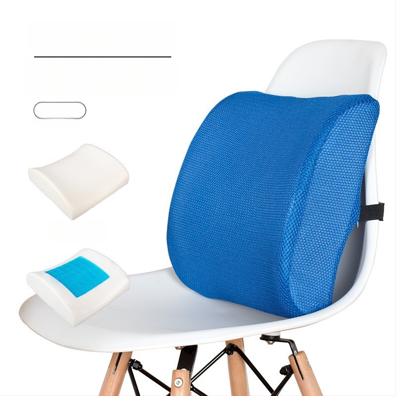 У-образена възглавничка за офис стол с мрежеста повърхност и пълнеж memory foam, дишаща