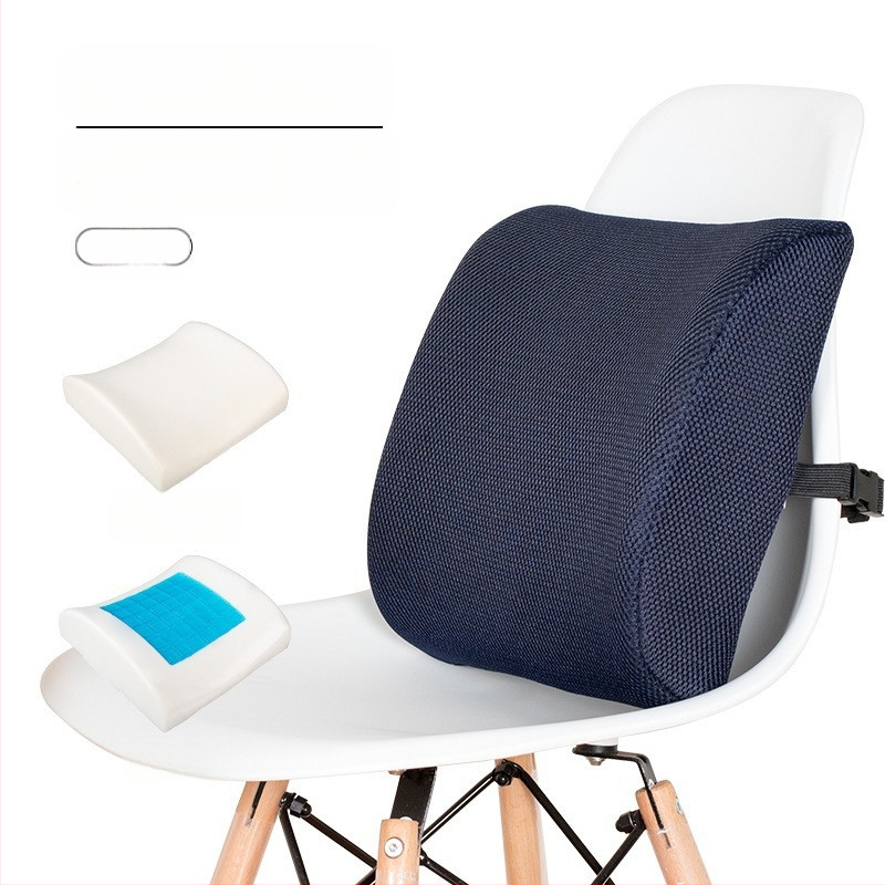 У-образена възглавничка за офис стол с мрежеста повърхност и пълнеж memory foam, дишаща