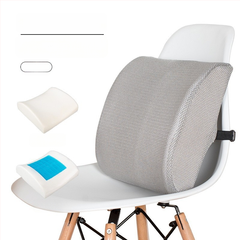 У-образена възглавничка за офис стол с мрежеста повърхност и пълнеж memory foam, дишаща