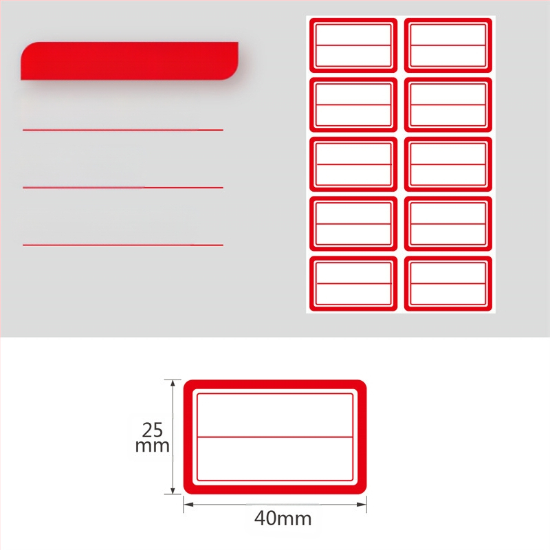 Etichete autoadezive scrise de mână pe rolă, hârtie pentru scris, personalizabile, 10 etichete pe pagină