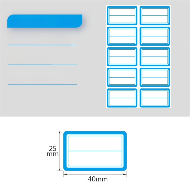 Etichete autoadezive scrise de mână pe rolă, hârtie pentru scris, personalizabile, 10 etichete pe pagină