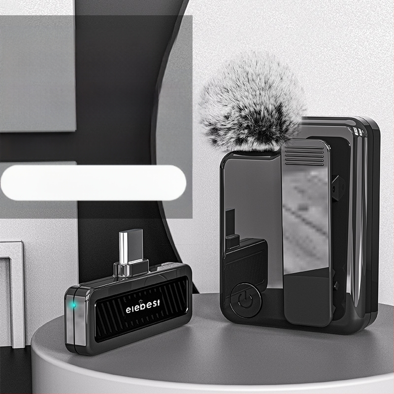 Microfon lavalier cablat pentru difuzare live, cu baterie încorporată de 300–500 mAh, răspuns în frecvențe 100 Hz–20 kHz, SNR ≥75 dB, intrare 5V