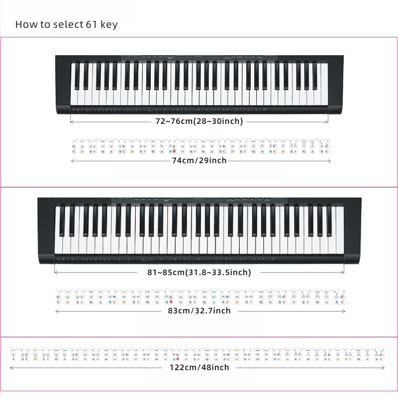 Abțibilduri pentru pian - Model QT-0918, Material PVC, Ambalaj: cutie metalică rotundă, Brand Chuanmei