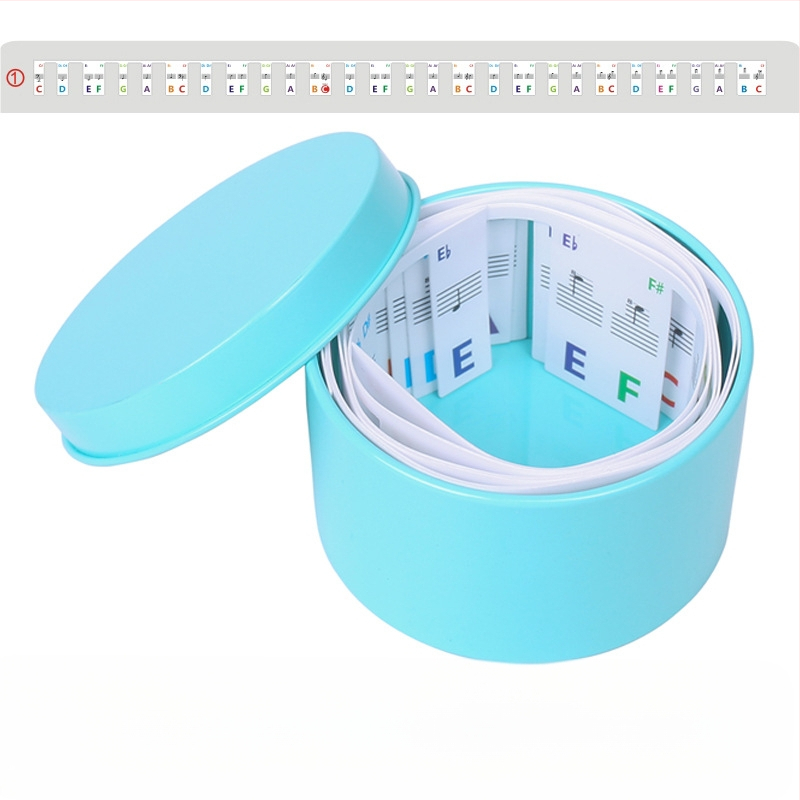 Abțibilduri pentru pian - Model QT-0918, Material PVC, Ambalaj: cutie metalică rotundă, Brand Chuanmei