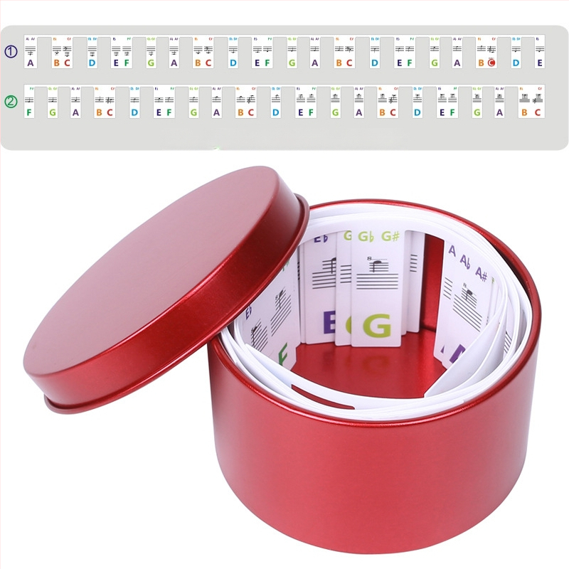 Abțibilduri pentru pian - Model QT-0918, Material PVC, Ambalaj: cutie metalică rotundă, Brand Chuanmei