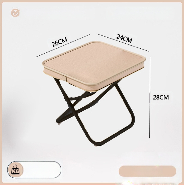 Sulankstoma kėdė - anglinio plieno, matmenys 28×23×26 cm, prekinis ženklas Foreign man, nešiojama kempingui ir žvejybai.