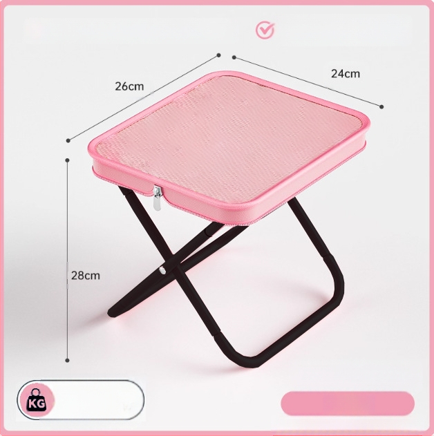 Sulankstoma kėdė - anglinio plieno, matmenys 28×23×26 cm, prekinis ženklas Foreign man, nešiojama kempingui ir žvejybai.