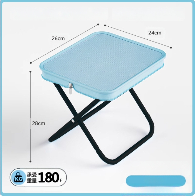 Sulankstoma kėdė - anglinio plieno, matmenys 28×23×26 cm, prekinis ženklas Foreign man, nešiojama kempingui ir žvejybai.