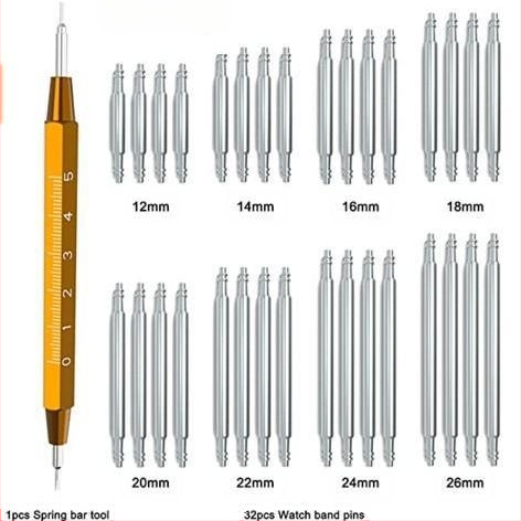 Óraszereléshez készlet, 33 darab, csuklópánt csere eszköz, 33-in-1, háztartási használatra, nemzeti szabvány