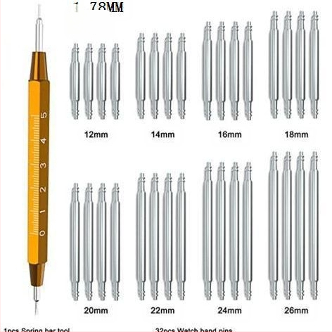 Óraszereléshez készlet, 33 darab, csuklópánt csere eszköz, 33-in-1, háztartási használatra, nemzeti szabvány