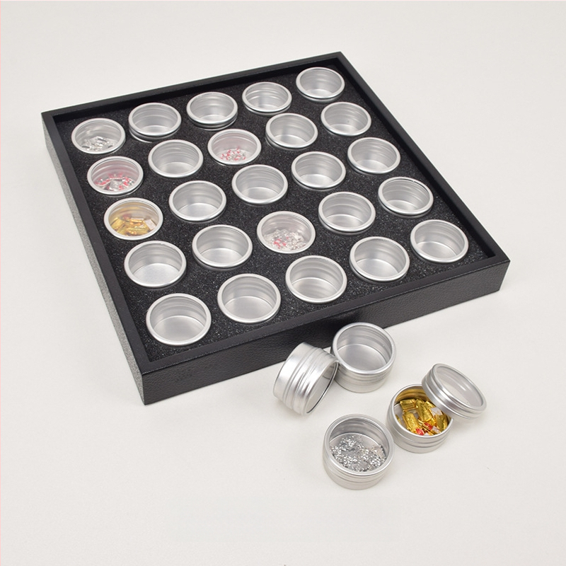 Κουτί αποθήκευσης κοσμημάτων — διαφανές κυκλικό σκληρό κουτί για διαμαντοκοσμήματα