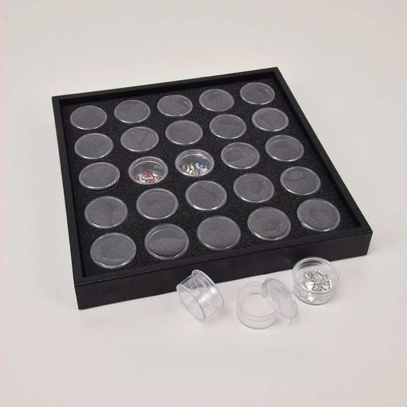 Κουτί αποθήκευσης κοσμημάτων — διαφανές κυκλικό σκληρό κουτί για διαμαντοκοσμήματα