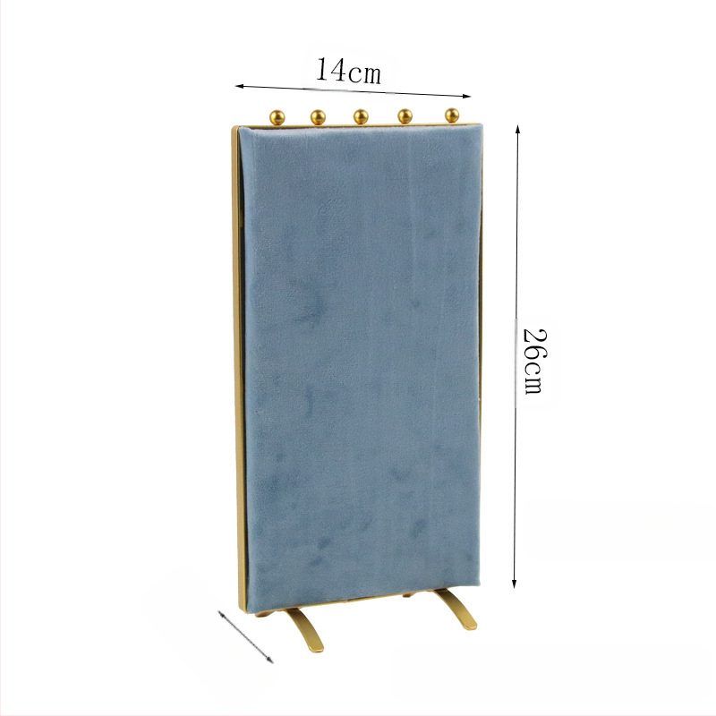 Ράφι κοσμημάτων με μεταλλικό πλαίσιο, βελούδινο περίβλημα, στυλ Maiden wind, προβολή οθόνης, κατασκευή συγκόλλησης