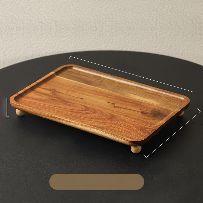 Koka apaļš trauks aromaterapijai, atslēgu uzglabāšanai un deserts plāksnei – moderns vienkāršs stils, logotipa drukāšana un personalizācija pieejama, piemērots viesnīcām, kafejnīcām un tējas dzeršanai