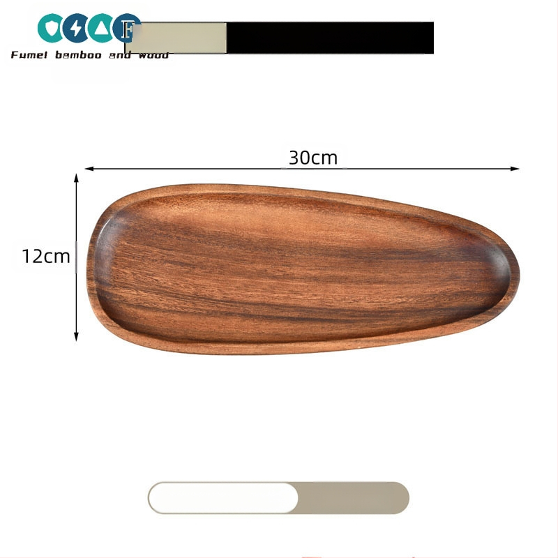 Koka apaļš trauks aromaterapijai, atslēgu uzglabāšanai un deserts plāksnei – moderns vienkāršs stils, logotipa drukāšana un personalizācija pieejama, piemērots viesnīcām, kafejnīcām un tējas dzeršanai