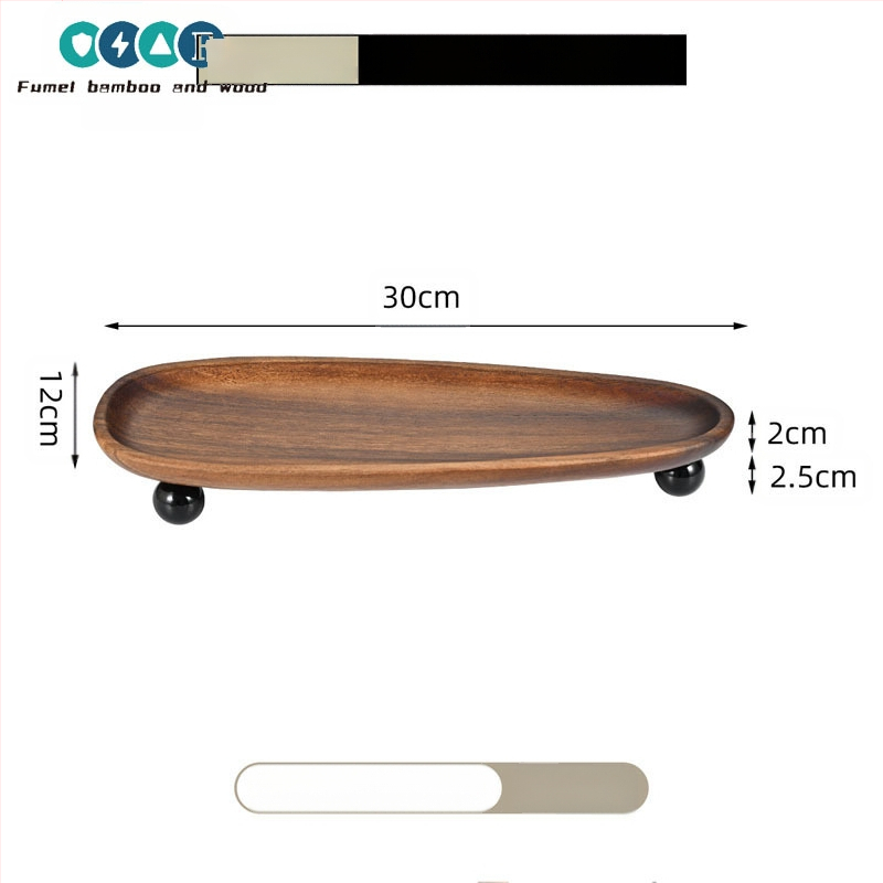 Koka apaļš trauks aromaterapijai, atslēgu uzglabāšanai un deserts plāksnei – moderns vienkāršs stils, logotipa drukāšana un personalizācija pieejama, piemērots viesnīcām, kafejnīcām un tējas dzeršanai