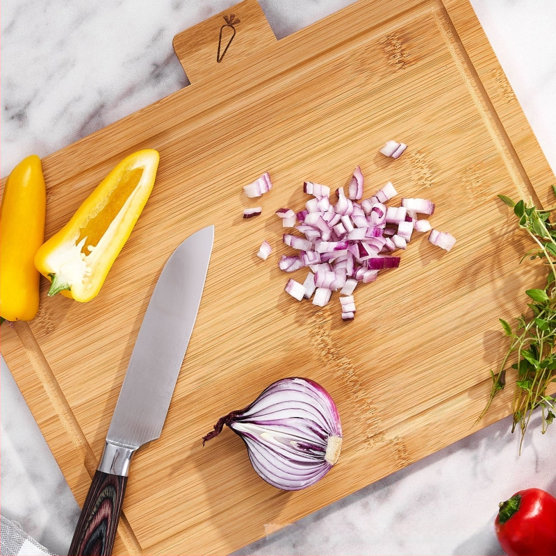 Ξύλινη σανίδα κοπής – Διπλής όψεως, μοντέρνος μινιμαλιστικός σχεδιασμός για ψωμί, λαχανικά, κρέας και φρούτα – μάρκα Hinoeng, λανσαρίστηκε το 2024