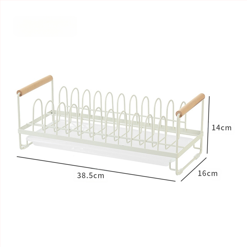 Notekšanas trauku statīvs – mūsdienīgs vienkāršs stils; materiāls: dzelzs māksla + PP; uzstādīšana bez urbšanas caurumiem; virtuves virsma traukiem; izlaiž 2023