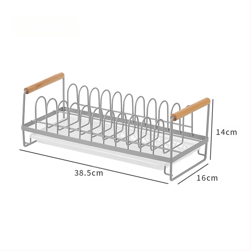 Notekšanas trauku statīvs – mūsdienīgs vienkāršs stils; materiāls: dzelzs māksla + PP; uzstādīšana bez urbšanas caurumiem; virtuves virsma traukiem; izlaiž 2023