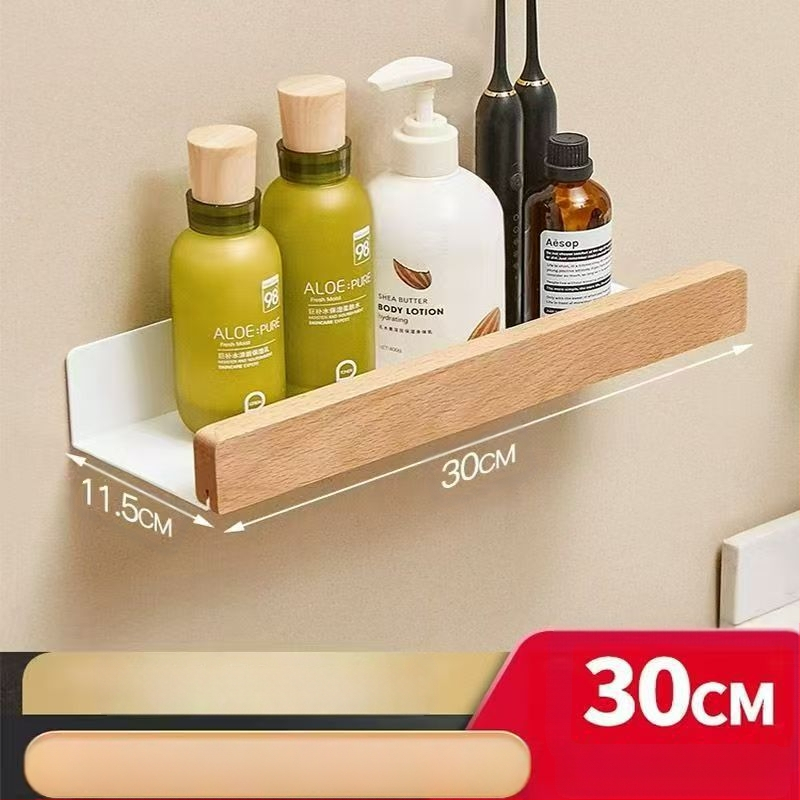 Massīvā koka uzglabāšanas plaukts – valriekstu koks, plašāks dizains, sienas piestiprināšana bez urbšanas, paredzēts vannas istabai izlietnei, 1 līmenis, slodze 15 kg, modelis 1016, virsma: koka vaskošana ar eļļu