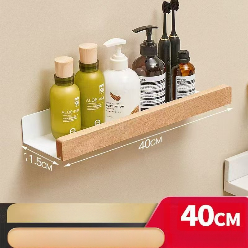 Massīvā koka uzglabāšanas plaukts – valriekstu koks, plašāks dizains, sienas piestiprināšana bez urbšanas, paredzēts vannas istabai izlietnei, 1 līmenis, slodze 15 kg, modelis 1016, virsma: koka vaskošana ar eļļu