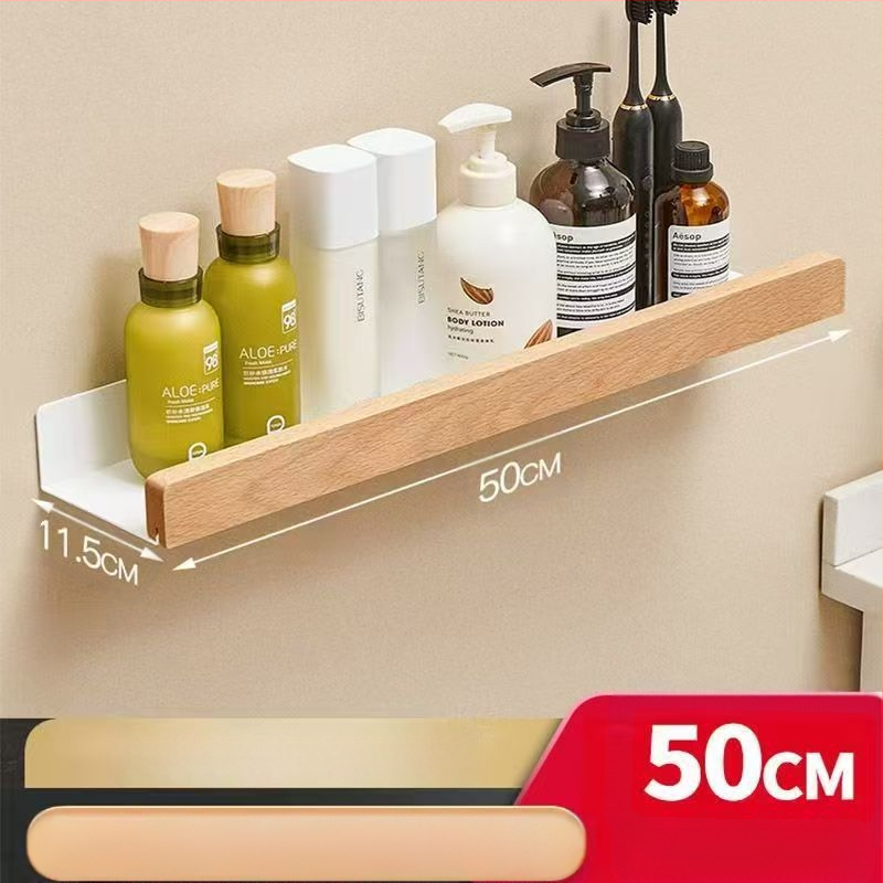 Massīvā koka uzglabāšanas plaukts – valriekstu koks, plašāks dizains, sienas piestiprināšana bez urbšanas, paredzēts vannas istabai izlietnei, 1 līmenis, slodze 15 kg, modelis 1016, virsma: koka vaskošana ar eļļu