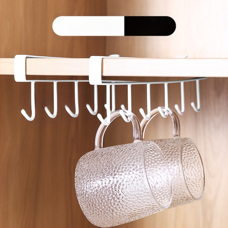 Κρεμάστρα κουζίνας κάτω από ντουλάπι χωρίς διάτρηση για σκεύη, πετσέτες και φλιτζάνια