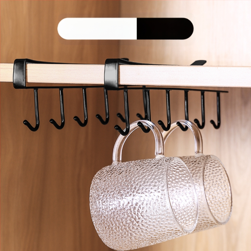 Κρεμάστρα κουζίνας κάτω από ντουλάπι χωρίς διάτρηση για σκεύη, πετσέτες και φλιτζάνια