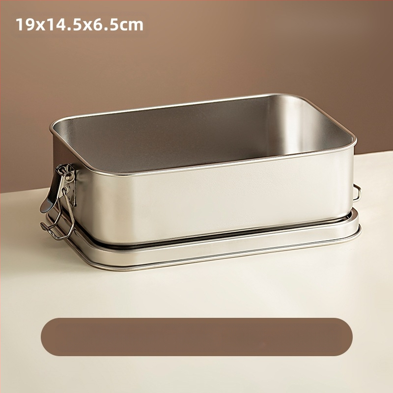 Pusdienu kārba no 304 nerūsējošā tērauda ar nodalījumiem, retro stils, ietilpība 800-1000 ml